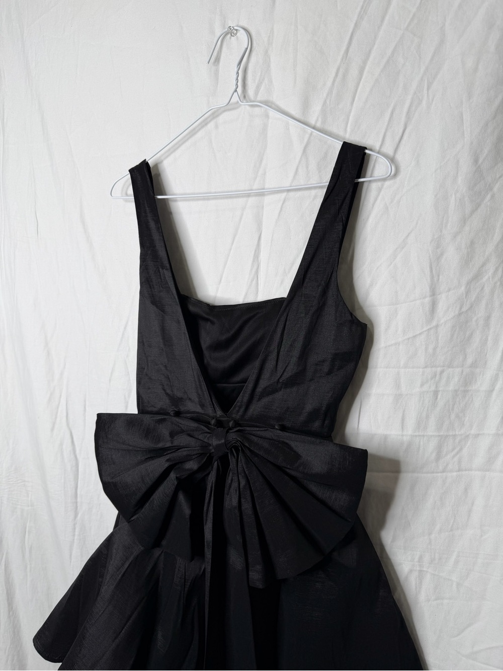 Square Neck Bow Back Mini Homecoming Dress Formal Classy Cocktail Dress